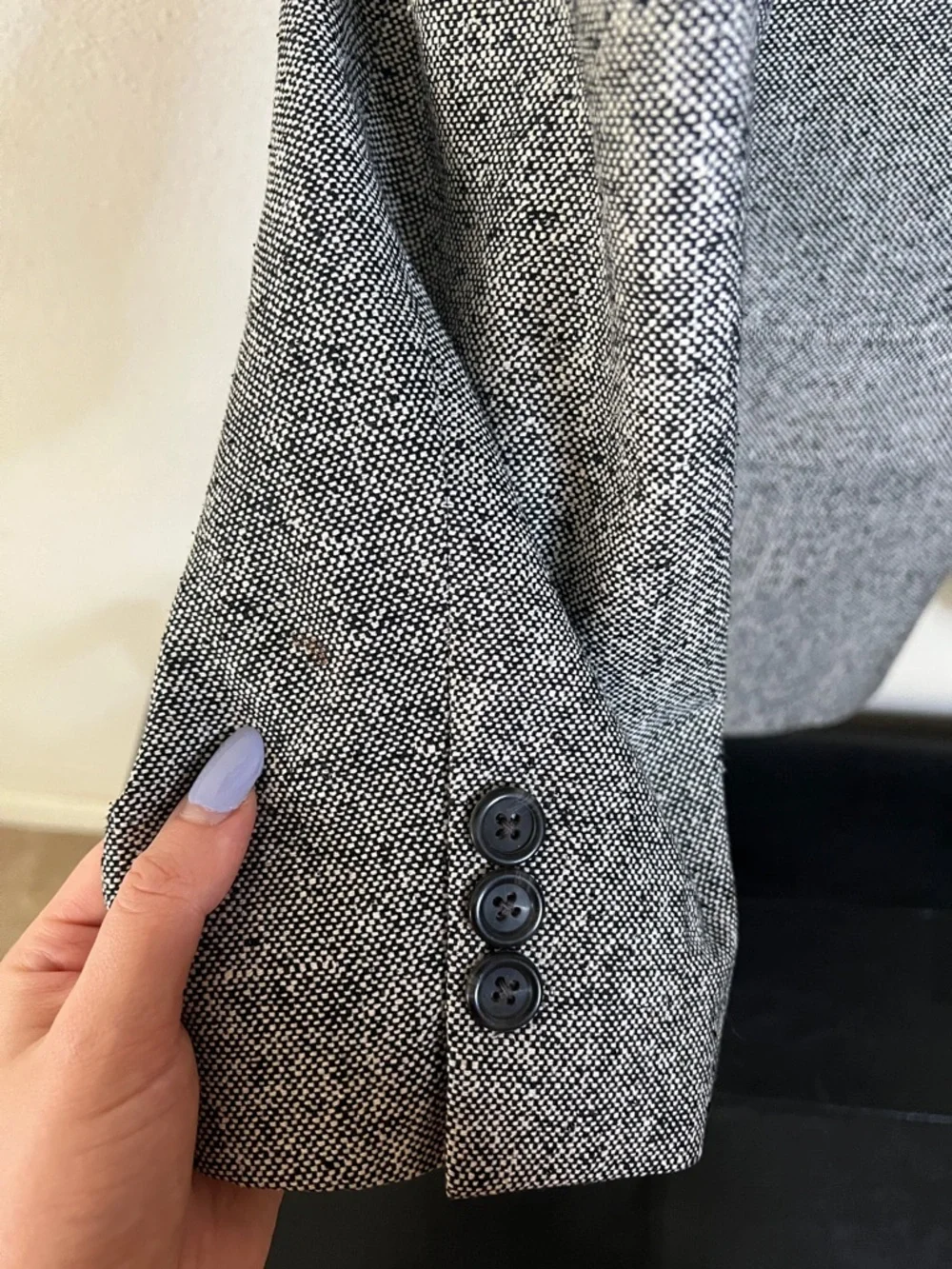 John Alexander 100% Silk Sport Coat Blazer Foley's Size 43R Gray Business Formal